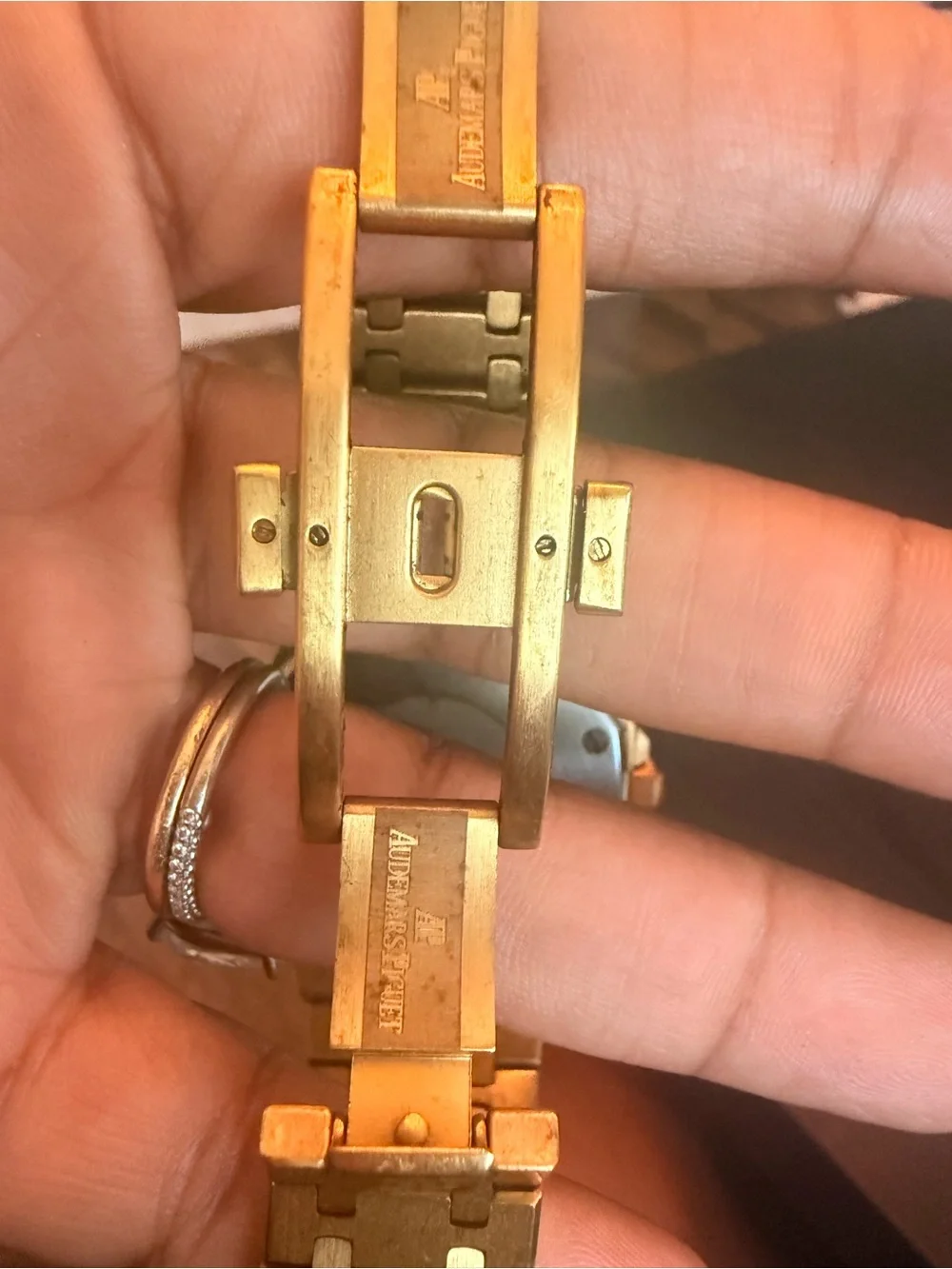 AP Similar Automatic Gold Chronograph Watch - Gold/Blue
